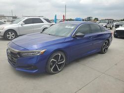 Honda Accord Sport salvage cars for sale: 2021 Honda Accord Sport