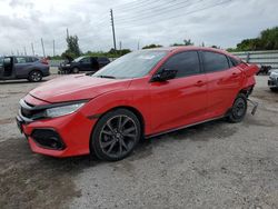 Salvage cars for sale at Miami, FL auction: 2017 Honda Civic Sport Touring