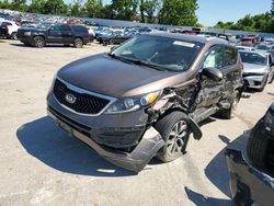 Salvage cars for sale at Bridgeton, MO auction: 2015 KIA Sportage LX