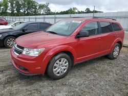 Salvage cars for sale from Copart Spartanburg, SC: 2016 Dodge Journey SE