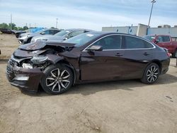 Salvage cars for sale at Woodhaven, MI auction: 2021 Chevrolet Malibu RS