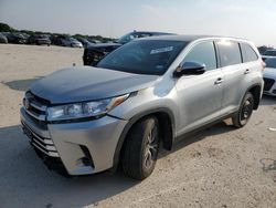 Salvage cars for sale at San Antonio, TX auction: 2019 Toyota Highlander LE