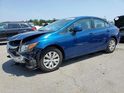 Salvage cars for sale at Pennsburg, PA auction: 2012 Honda Civic LX