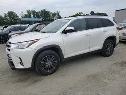 Salvage cars for sale at Spartanburg, SC auction: 2019 Toyota Highlander SE