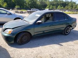 Salvage cars for sale from Copart Waldorf, MD: 2002 Honda Civic LX