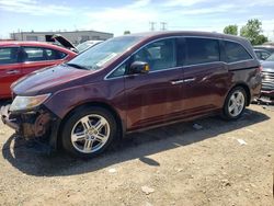 Salvage cars for sale at Elgin, IL auction: 2012 Honda Odyssey Touring