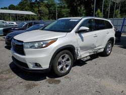Salvage cars for sale at Savannah, GA auction: 2015 Toyota Highlander Limited