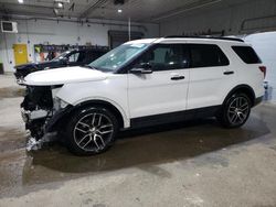 Salvage cars for sale at Candia, NH auction: 2016 Ford Explorer Sport