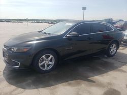 Salvage cars for sale at Grand Prairie, TX auction: 2017 Chevrolet Malibu LS