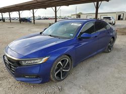 Salvage cars for sale at Temple, TX auction: 2018 Honda Accord Sport