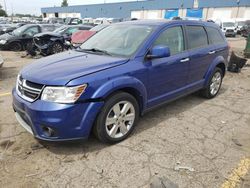 Salvage cars for sale at Woodhaven, MI auction: 2012 Dodge Journey Crew