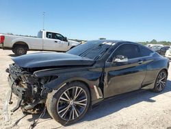 Salvage cars for sale at Houston, TX auction: 2018 Infiniti Q60 Pure