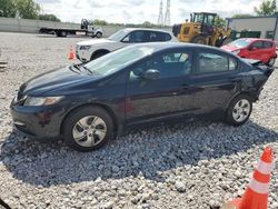 Salvage cars for sale at Barberton, OH auction: 2013 Honda Civic LX