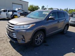 Salvage cars for sale at Woodburn, OR auction: 2019 Toyota Highlander SE