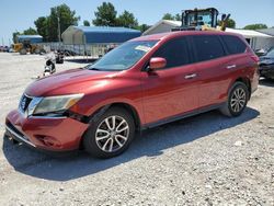 Salvage cars for sale at Prairie Grove, AR auction: 2014 Nissan Pathfinder S