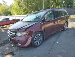 Salvage cars for sale from Copart Portland, OR: 2016 Honda Odyssey Touring