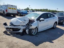 Salvage cars for sale at Indianapolis, IN auction: 2016 Chevrolet Cruze LT
