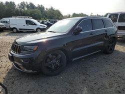 Salvage cars for sale at Mendon, MA auction: 2015 Jeep Grand Cherokee Overland