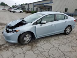 Salvage cars for sale from Copart Ellwood City, PA: 2012 Honda Civic Hybrid