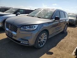 Salvage cars for sale at Brighton, CO auction: 2021 Lincoln Aviator Grand Touring