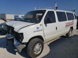 Salvage trucks for sale at Haslet, TX auction: 2011 Ford Econoline E350 Super Duty Wagon