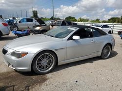 Salvage cars for sale at Miami, FL auction: 2007 BMW 650 I