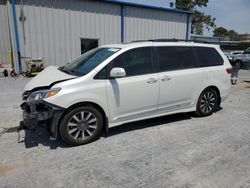Salvage cars for sale at Tulsa, OK auction: 2018 Toyota Sienna XLE