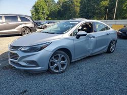Salvage cars for sale from Copart Concord, NC: 2017 Chevrolet Cruze Premier