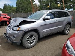 Jeep Grand Cherokee salvage cars for sale: 2015 Jeep Grand Cherokee Limited