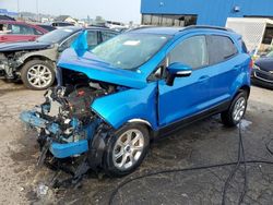 Salvage cars for sale at Woodhaven, MI auction: 2019 Ford Ecosport SE