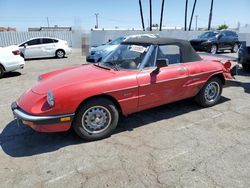 Salvage cars for sale from Copart Van Nuys, CA: 1986 Alfa Romeo Veloce 2000 Spider