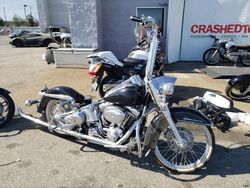 Salvage motorcycles for sale at Rancho Cucamonga, CA auction: 2005 Harley-Davidson Flstni