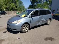 Salvage cars for sale from Copart Portland, OR: 2004 Toyota Sienna CE