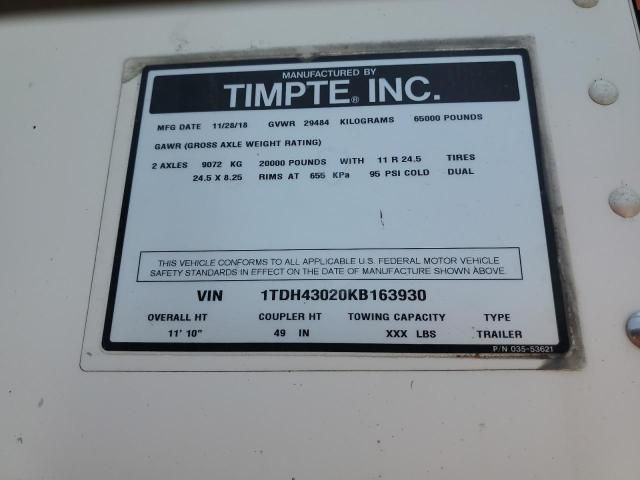 2019 Timpte Trailer