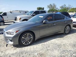 Flood-damaged cars for sale at auction: 2018 Infiniti Q50 Luxe
