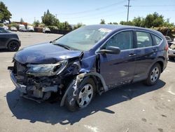 Salvage cars for sale from Copart San Martin, CA: 2015 Honda CR-V LX