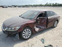 Salvage cars for sale from Copart Houston, TX: 2013 Honda Accord EXL