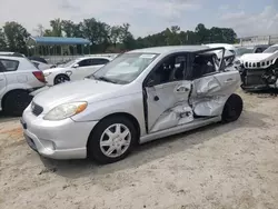 Salvage cars for sale at Spartanburg, SC auction: 2005 Toyota Corolla Matrix XR