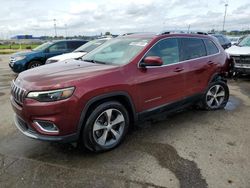 Salvage cars for sale at Woodhaven, MI auction: 2019 Jeep Cherokee Limited