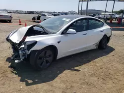 Salvage cars for sale at San Diego, CA auction: 2021 Tesla Model 3