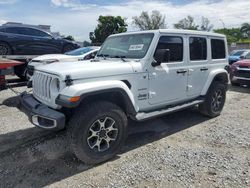 Jeep salvage cars for sale: 2020 Jeep Wrangler Unlimited Sahara