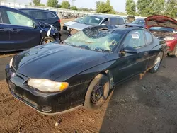 Chevrolet Montecarlo salvage cars for sale: 2002 Chevrolet Monte Carlo LS