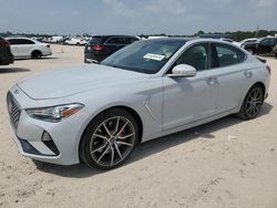 Salvage cars for sale at Houston, TX auction: 2019 Genesis G70 Elite