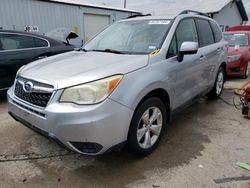 Salvage cars for sale at Pekin, IL auction: 2014 Subaru Forester 2.5I Premium