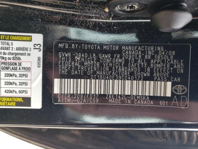 2009 Toyota Corolla Base