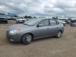 Salvage cars for sale at Des Moines, IA auction: 2010 Hyundai Elantra Blue