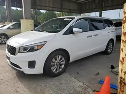 Salvage cars for sale at Gaston, SC auction: 2015 KIA Sedona L