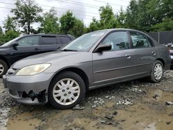 Salvage cars for sale from Copart Waldorf, MD: 2004 Honda Civic LX