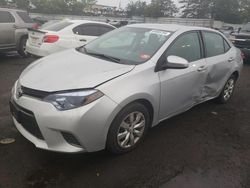 Salvage cars for sale at New Britain, CT auction: 2016 Toyota Corolla L