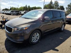 Salvage cars for sale at Denver, CO auction: 2017 KIA Sedona LX